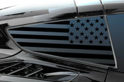 2014-2019 Corvette Quarter Window Flag Decal - Matte Black - Distressed Texas Flag W/Lines - CA-77306-Corvette-Store-Online