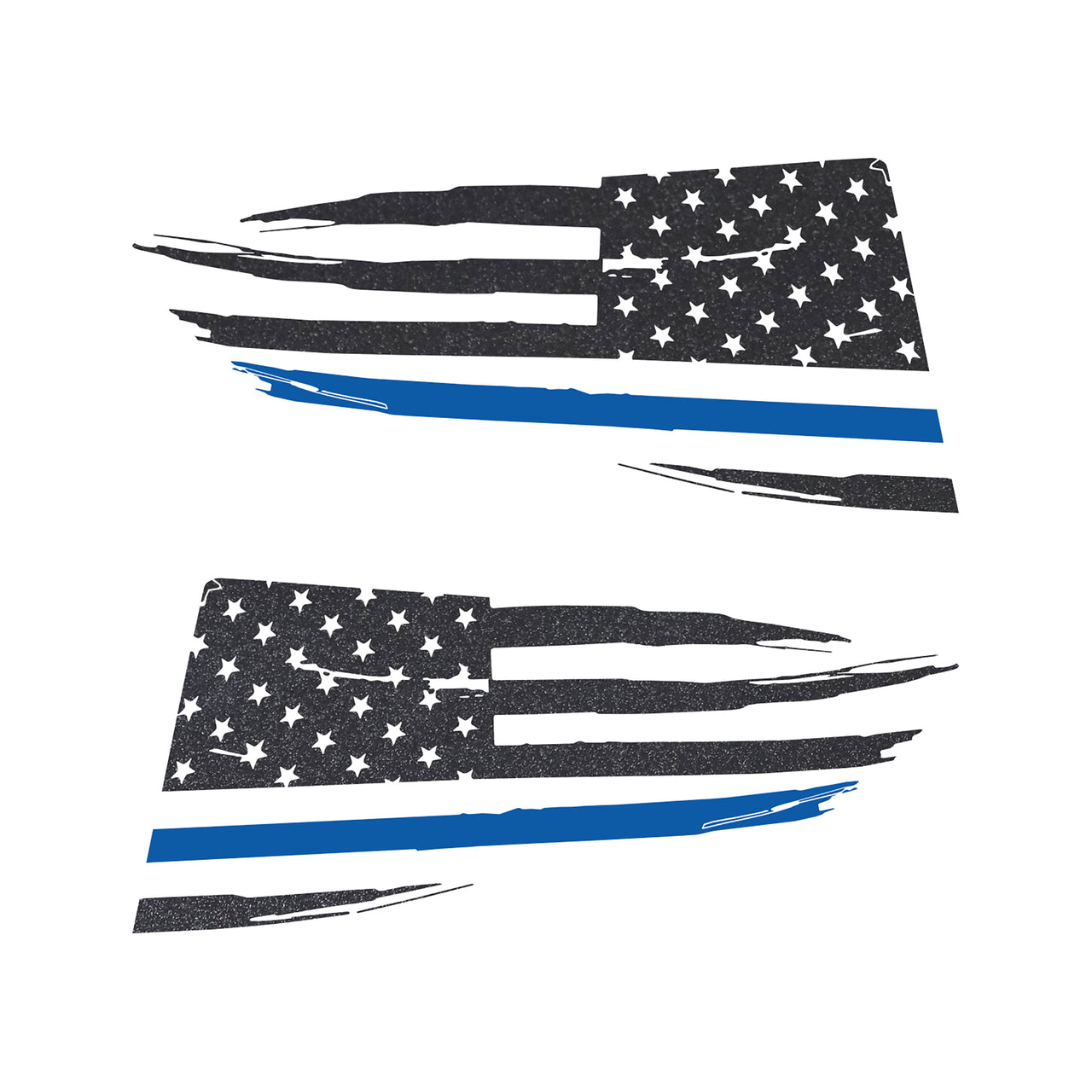 2014-2019 Corvette Quarter Window Flag Decal - Gloss Carbon Flash Met - Dist USA Flag W/Blue Stripe - CA-77308-Corvette-Store-Online