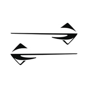 2014-2019 Corvette Fender Emblems Shadow Overlay Outline Decal - Pair - Gloss Black - CA-77309-Corvette-Store-Online