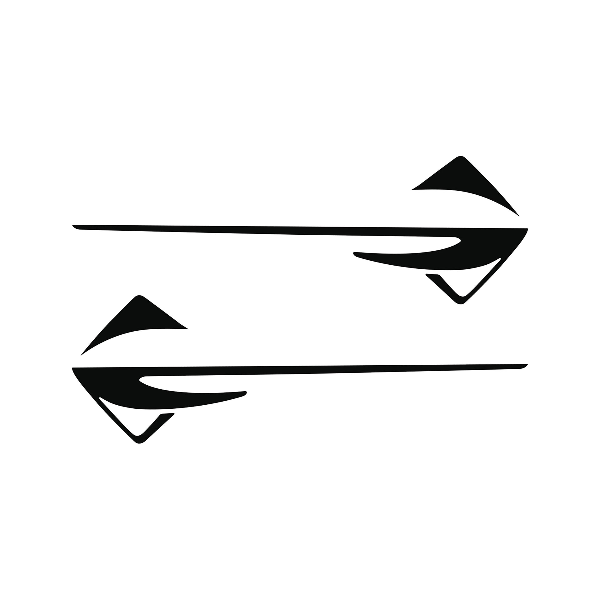 2014-2019 Corvette Fender Emblems Shadow Overlay Outline Decal - Pair - Gloss Black - CA-77309-Corvette-Store-Online