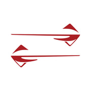 2014-2019 Corvette Fender Emblems Shadow Overlay Outline Decal - Pair - Gloss Red - CA-77310-Corvette-Store-Online