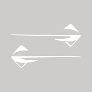 2014-2019 Corvette Fender Emblems Shadow Overlay Outline Decal - Pair - Gloss White - CA-77311-Corvette-Store-Online
