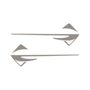 2014-2019 Corvette Fender Emblems Shadow Overlay Outline Decal - Pair - Gloss Silver - CA-77312-Corvette-Store-Online