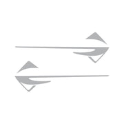 2014-2019 Corvette Fender Emblems Shadow Overlay Outline Decal - Pair - Gloss Gray - CA-77313-Corvette-Store-Online