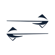 2014-2019 Corvette Fender Emblems Shadow Overlay Outline Decal - Pair - Gloss Blue - CA-77315-Corvette-Store-Online