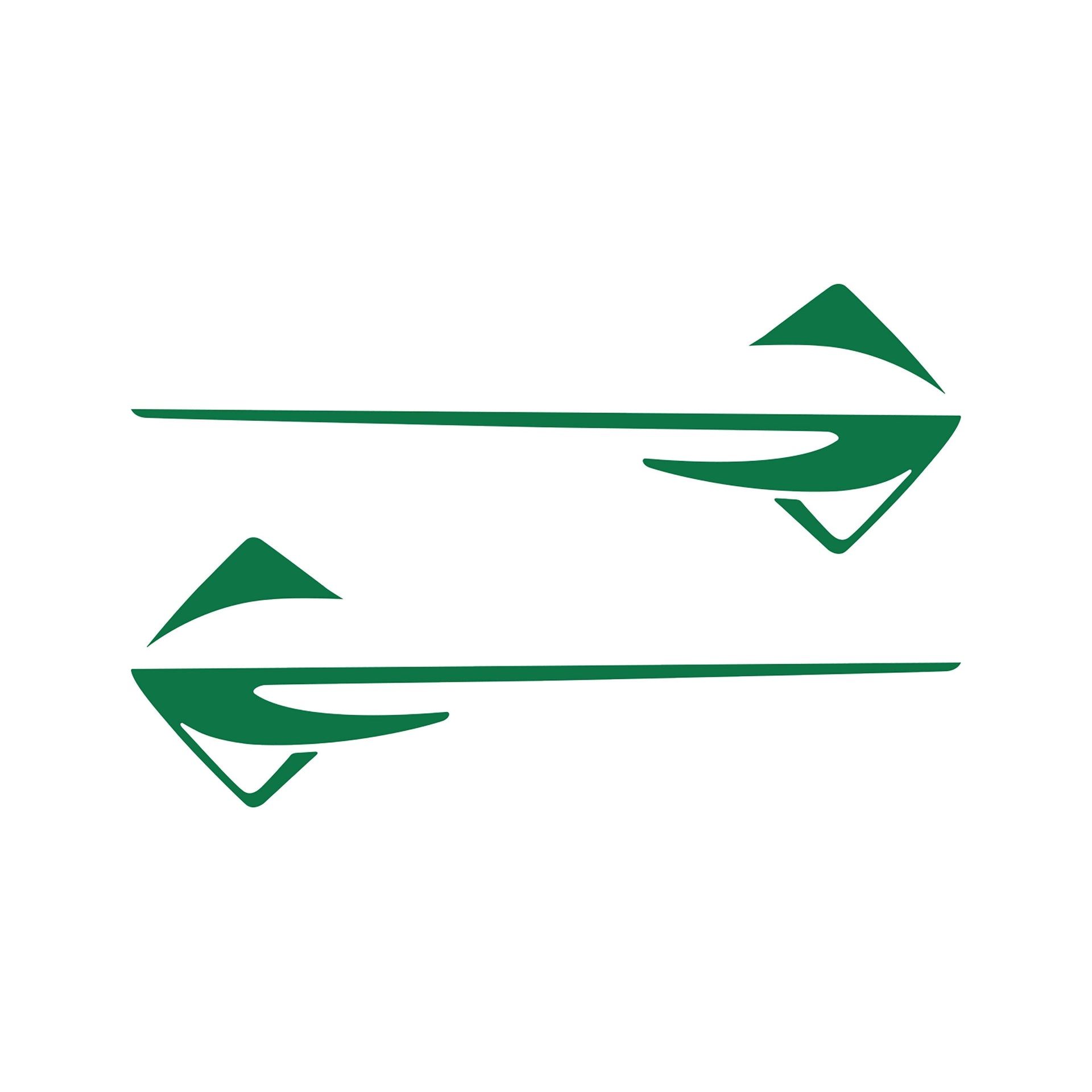2014-2019 Corvette Fender Emblems Shadow Overlay Outline Decal - Pair - Gloss Green - CA-77317-Corvette-Store-Online