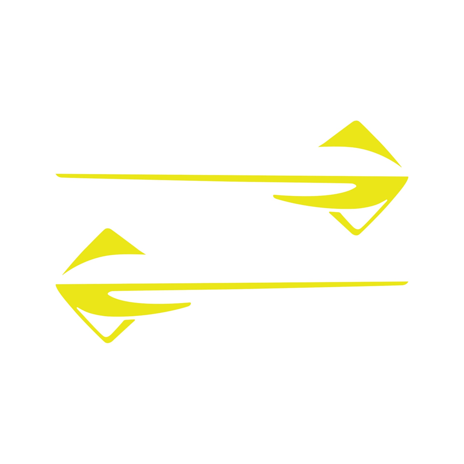 2014-2019 Corvette Fender Emblems Shadow Overlay Outline Decal - Pair - Gloss Yellow - CA-77319-Corvette-Store-Online