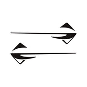 2014-2019 Corvette Fender Emblems Shadow Overlay Outline Decal - Pair - Matte Black - CA-77320-Corvette-Store-Online