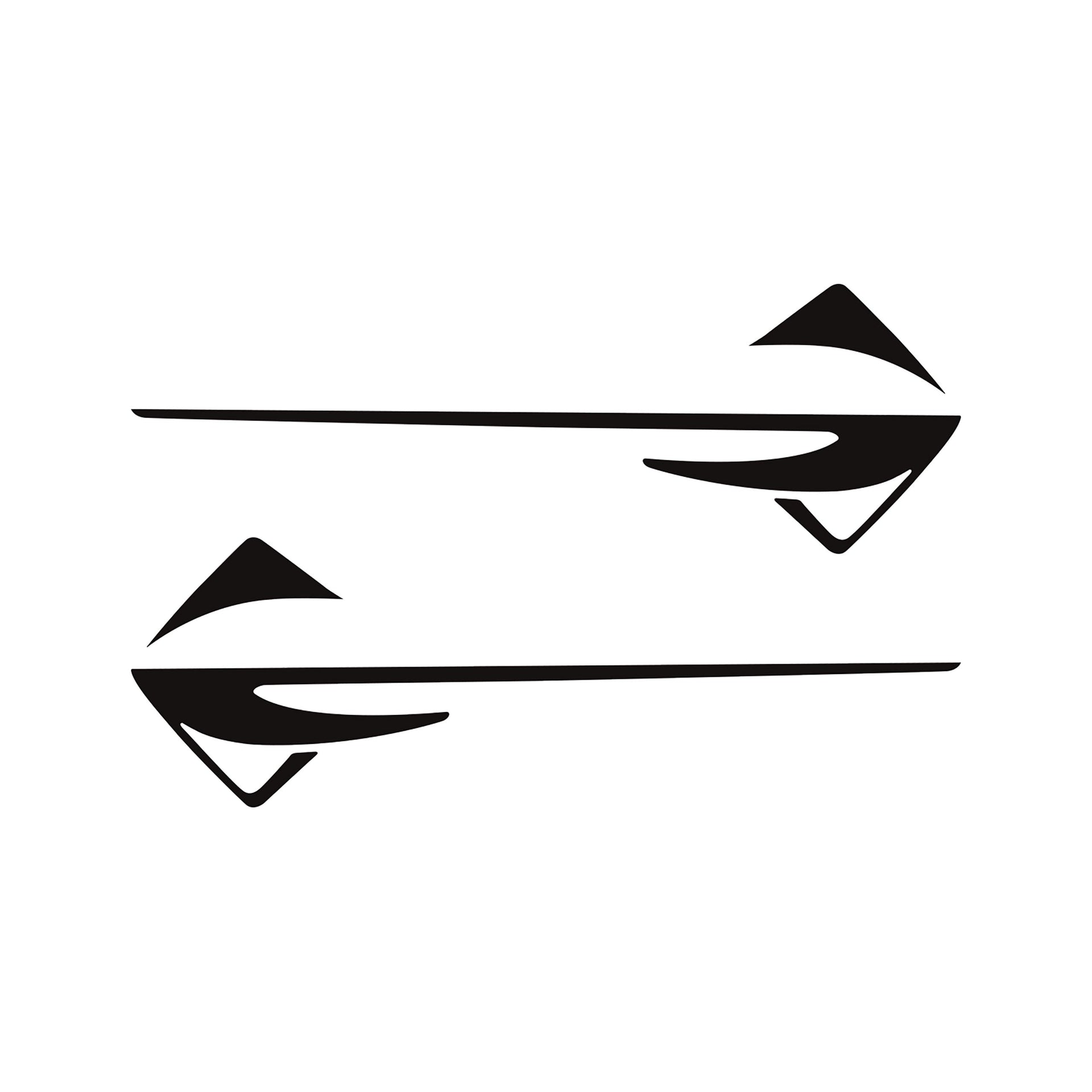 2014-2019 Corvette Fender Emblems Shadow Overlay Outline Decal - Pair - Matte Black - CA-77320-Corvette-Store-Online