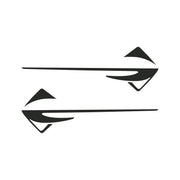 2014-2019 Corvette Fender Emblems Shadow Overlay Outline Decal - Pair - Matte Dark Gray - CA-77322-Corvette-Store-Online