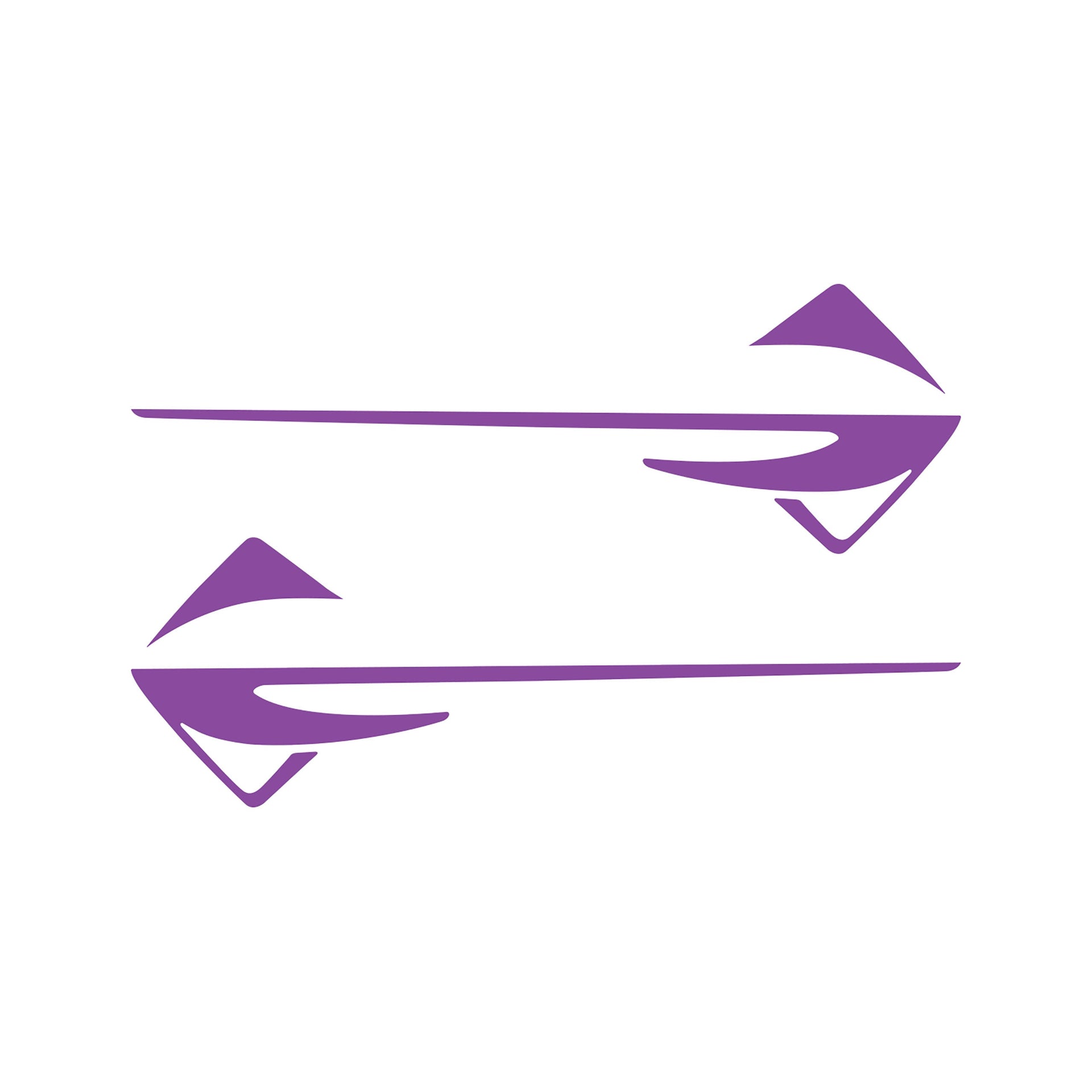 2014-2019 Corvette Fender Emblems Shadow Overlay Outline Decal - Pair - Matte Purple - CA-77324-Corvette-Store-Online
