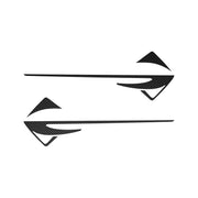 2014-2019 Corvette Fender Emblems Shadow Overlay Outline Decal - Pair - Black Gloss Carbon Fiber - CA-77327-Corvette-Store-Online