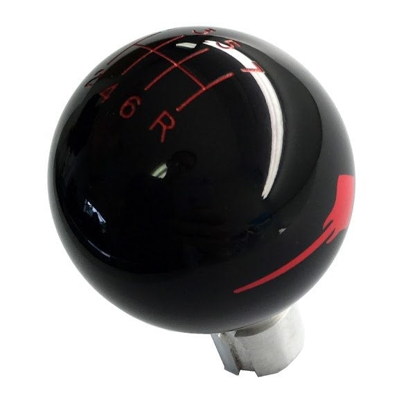 2014-2019 Corvette Shift Knob W/Shift Pattern & Side Stingray Logo - Black/Red - CA-77382-Corvette-Store-Online