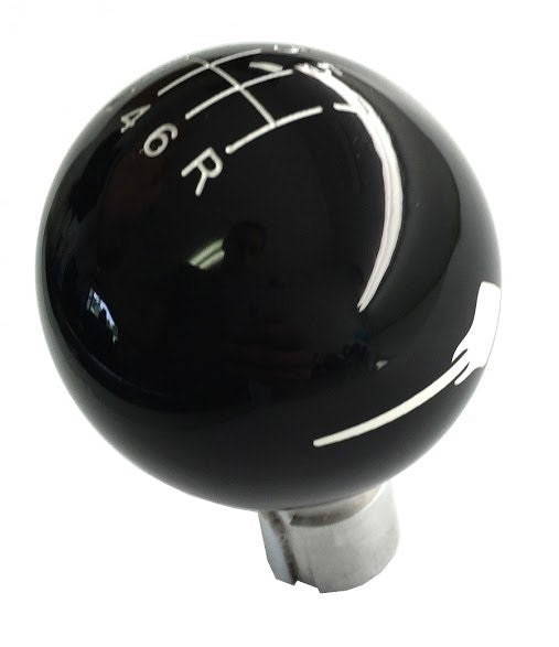 2014-2019 Corvette Shift Knob W/Shift Pattern & Side Stingray Logo - Black/White - CA-77383-Corvette-Store-Online