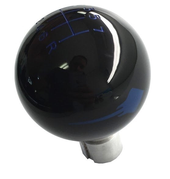 2014-2019 Corvette Shift Knob W/Shift Pattern & Side Stingray Logo - Black/Blue - CA-77384-Corvette-Store-Online