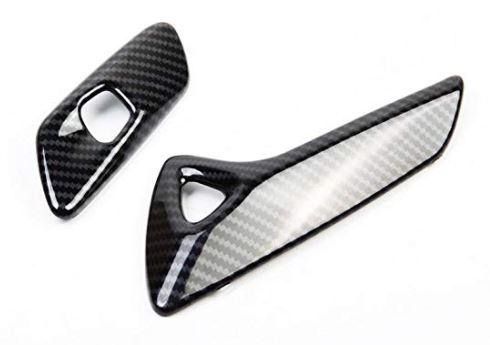 2014-2019 Corvette Carbon Fiber Interior Door Release Button Overlay - 2 pcs - CA-77404-Corvette-Store-Online