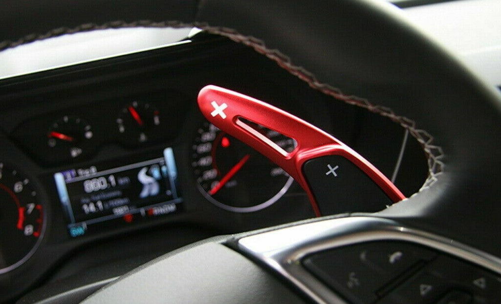 2014-2019 Corvette Steering Wheel Paddle Shifter Extensions - Red - CA-77430-Corvette-Store-Online