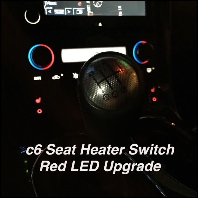 2005-2013 Corvette Red LED Seat Heater Switch Upgrade - CA-77490-Corvette-Store-Online
