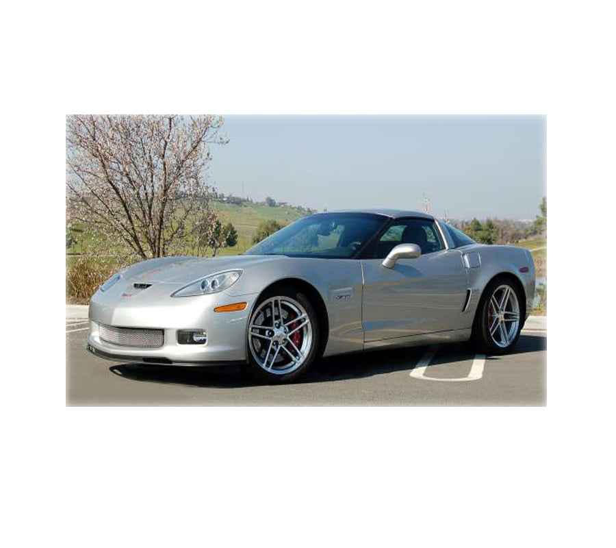 2006-2013 Corvette Front Grille Insert Screen - GS/Z06/ZR1 - Aluminum W/Black Finish - CA-77590-Corvette-Store-Online