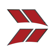 1997-2004 Corvette Two-Tone Fender Stripes - GS Inspired Yes Matte Carbon Fiber Gloss Red - CA-77885-Corvette-Store-Online