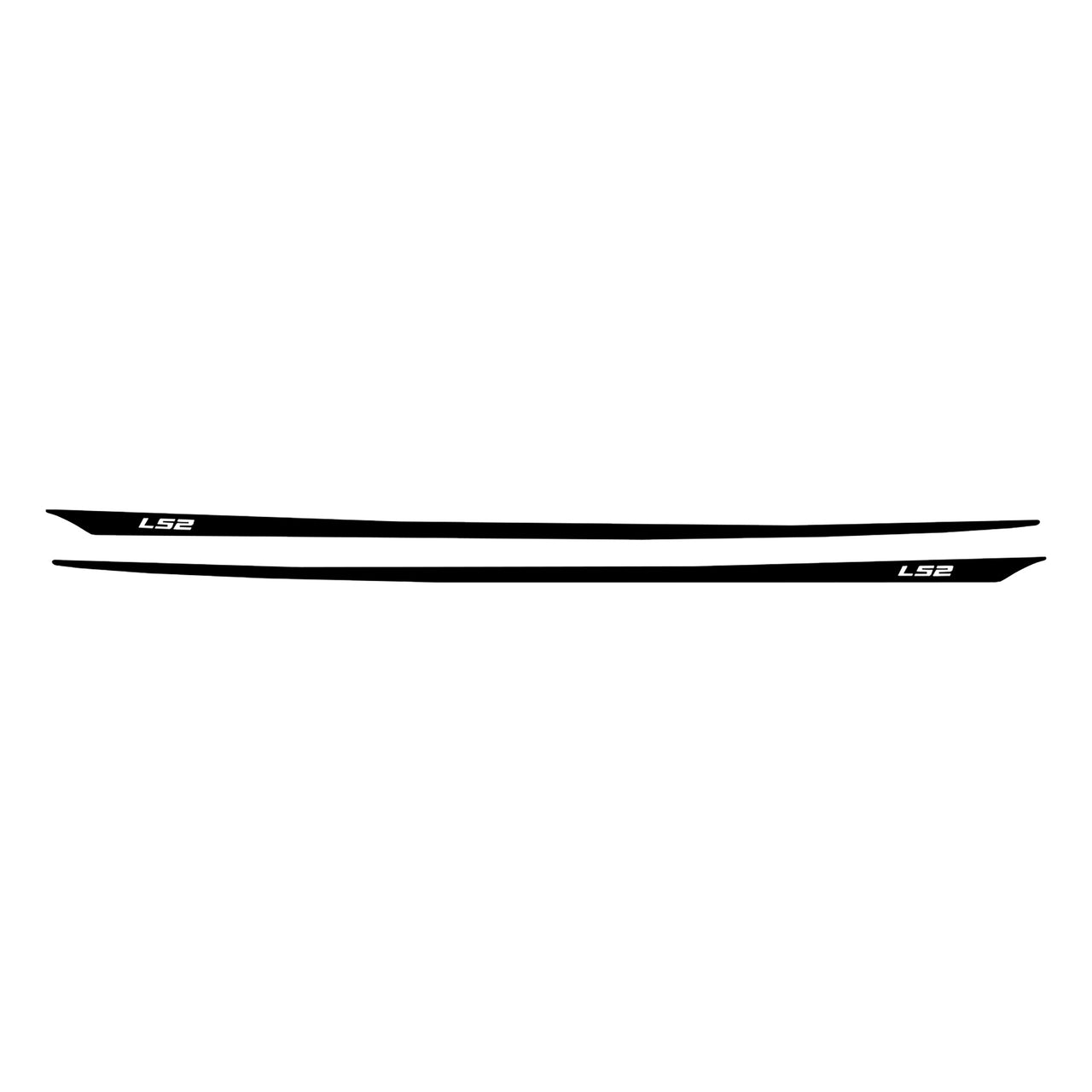 2005-2013 Corvette Hood Stripes Decal LS2 Gloss Black - CA-77930-Corvette-Store-Online
