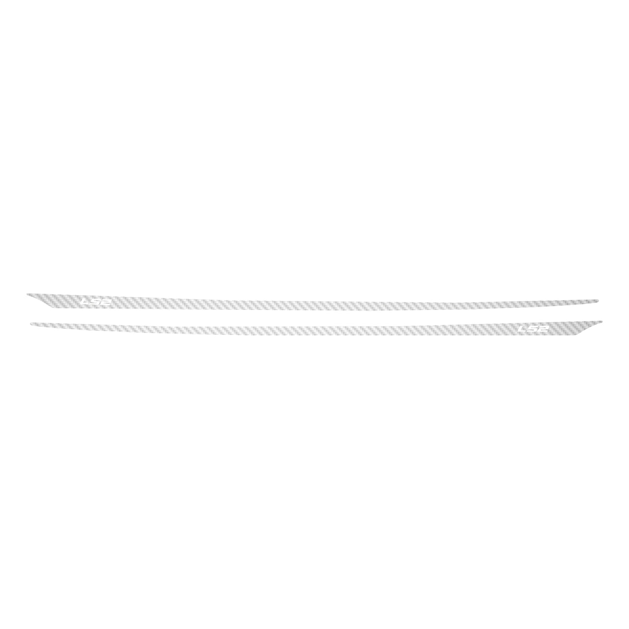 2005-2013 Corvette Hood Stripes Decal LS2 White Carbon Fiber - CA-77939-Corvette-Store-Online