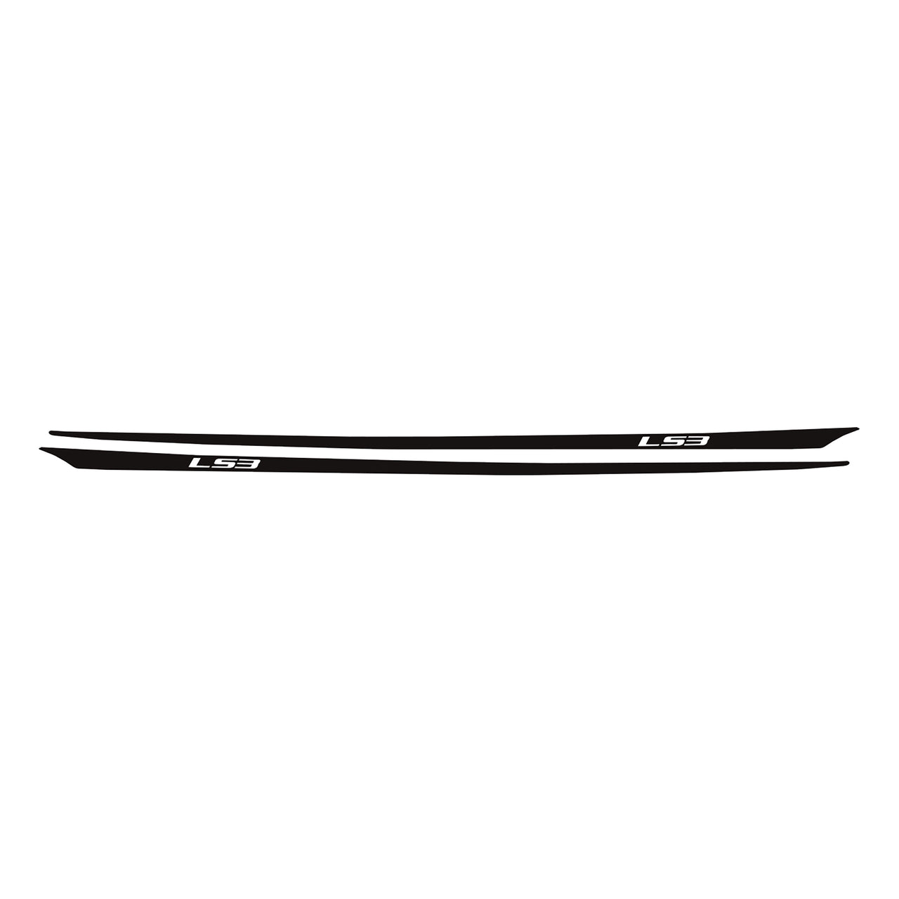 2005-2013 Corvette Hood Stripes Decal LS3 Matte Black - CA-77950-Corvette-Store-Online