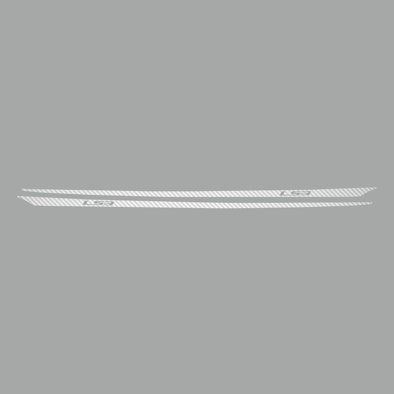 2005-2013 Corvette Hood Stripes Decal LS3 White Carbon Fiber - CA-77952-Corvette-Store-Online