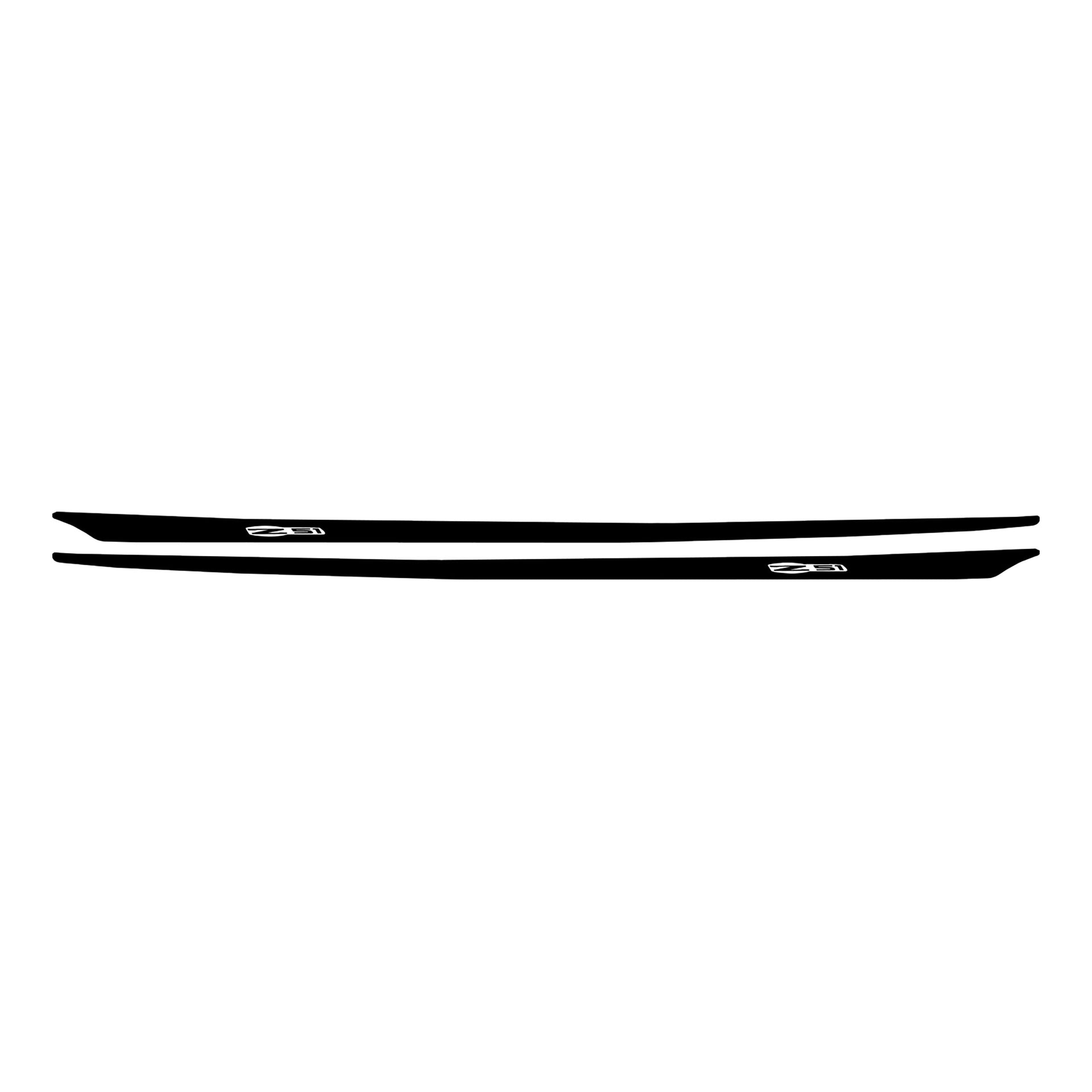 2005-2013 Corvette Hood Stripes Decal Z51 Gloss Black - CA-77964-Corvette-Store-Online