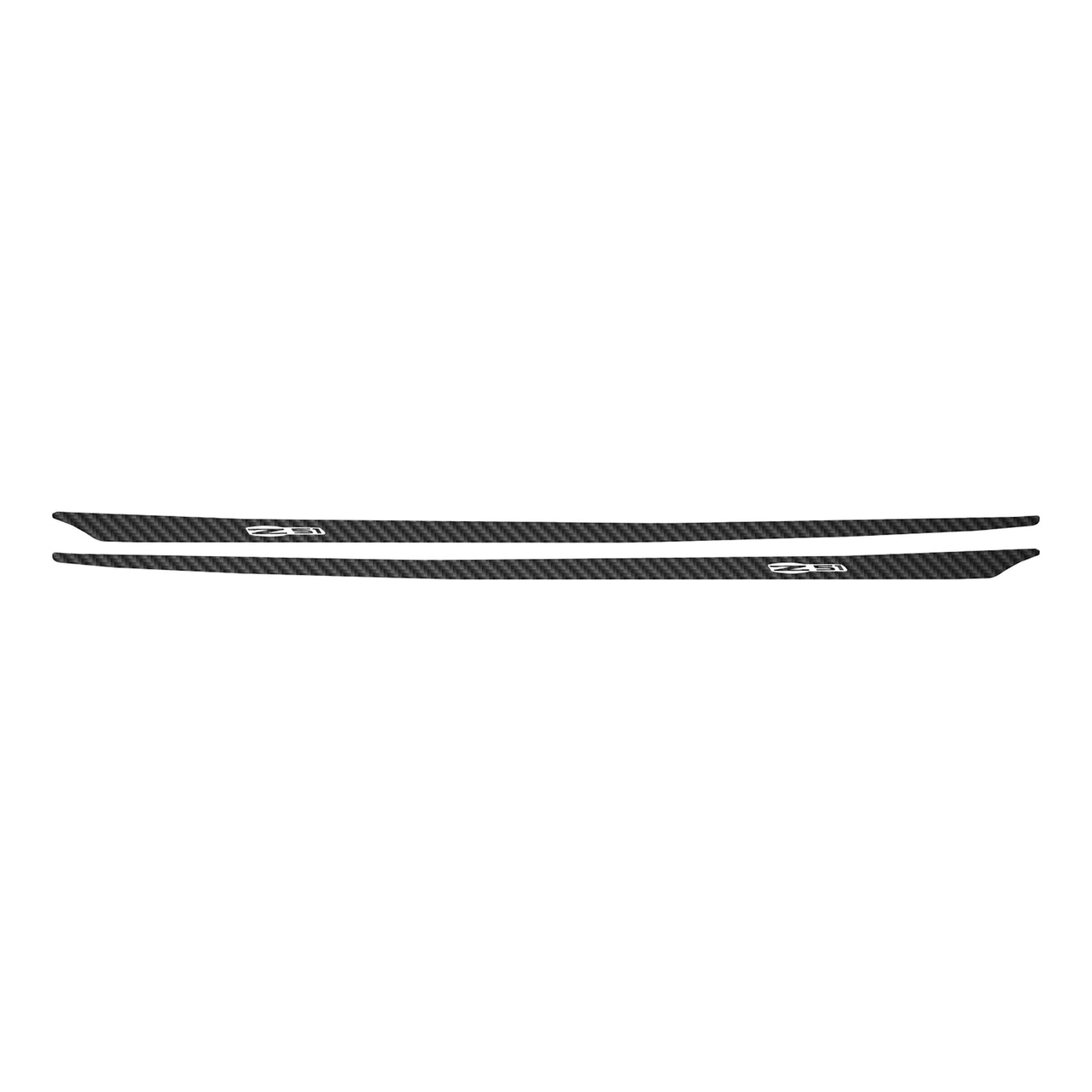 2005-2013 Corvette Hood Stripes Decal Z51 Black Carbon Fiber - CA-77965-Corvette-Store-Online