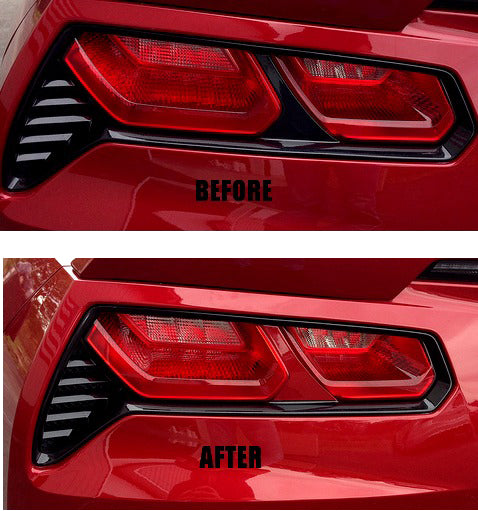 2014-2019 Corvette Vinyl Tail Light Bar Mod - Gloss White - CA-78040-Corvette-Store-Online