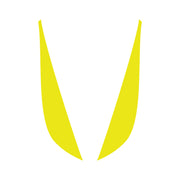 2014-2019 Corvette Fang Overlay - 2Pc - Gloss Yellow - CA-78052-Corvette-Store-Online