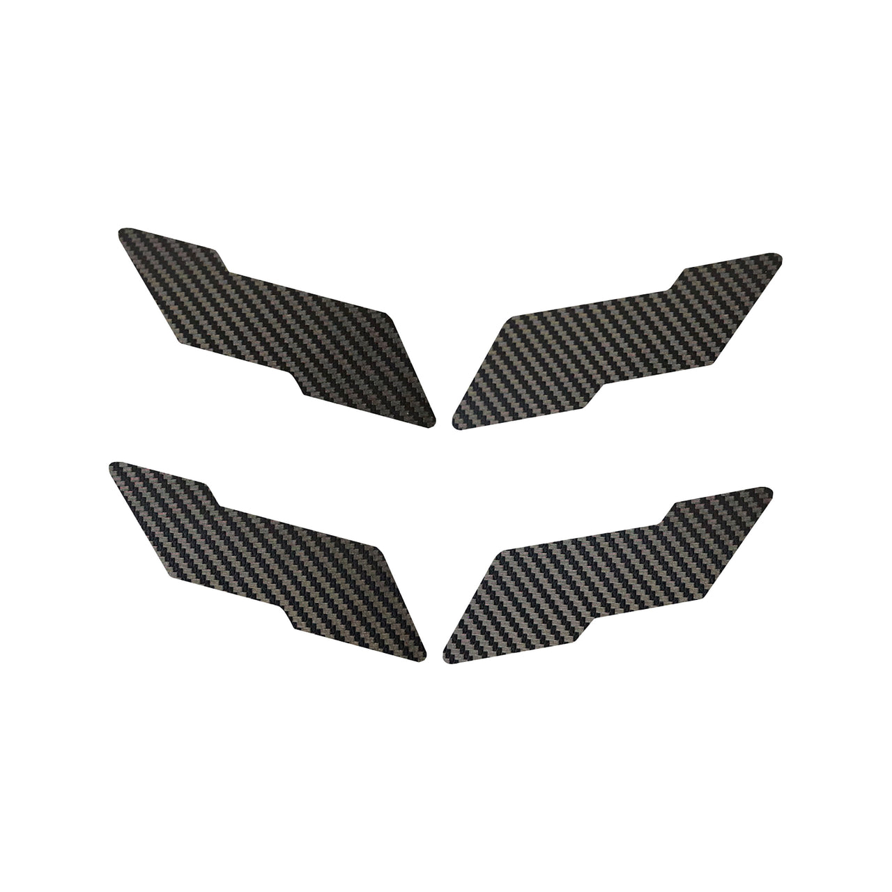 1997-2004 Corvette Vinyl Overlay Crossed Flags Emblem - Front & Rear - Black Carbon Fiber - CA-78090-Corvette-Store-Online