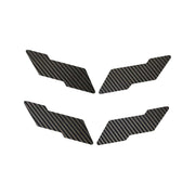 1997-2004 Corvette Vinyl Overlay Crossed Flags Emblem - Front & Rear - Black Carbon Fiber - CA-78090-Corvette-Store-Online