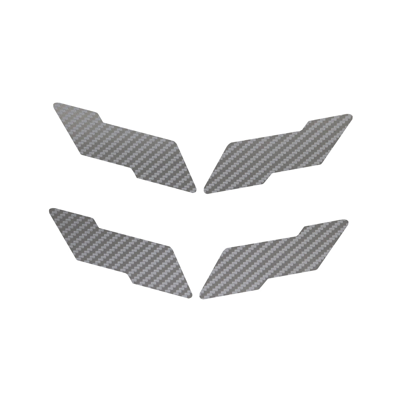 1997-2004 Corvette Vinyl Overlay Crossed Flags Emblem - Front & Rear - Gray Gloss Carbon Fiber - CA-78095-Corvette-Store-Online