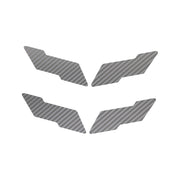 1997-2004 Corvette Vinyl Overlay Crossed Flags Emblem - Front & Rear - Gray Gloss Carbon Fiber - CA-78095-Corvette-Store-Online