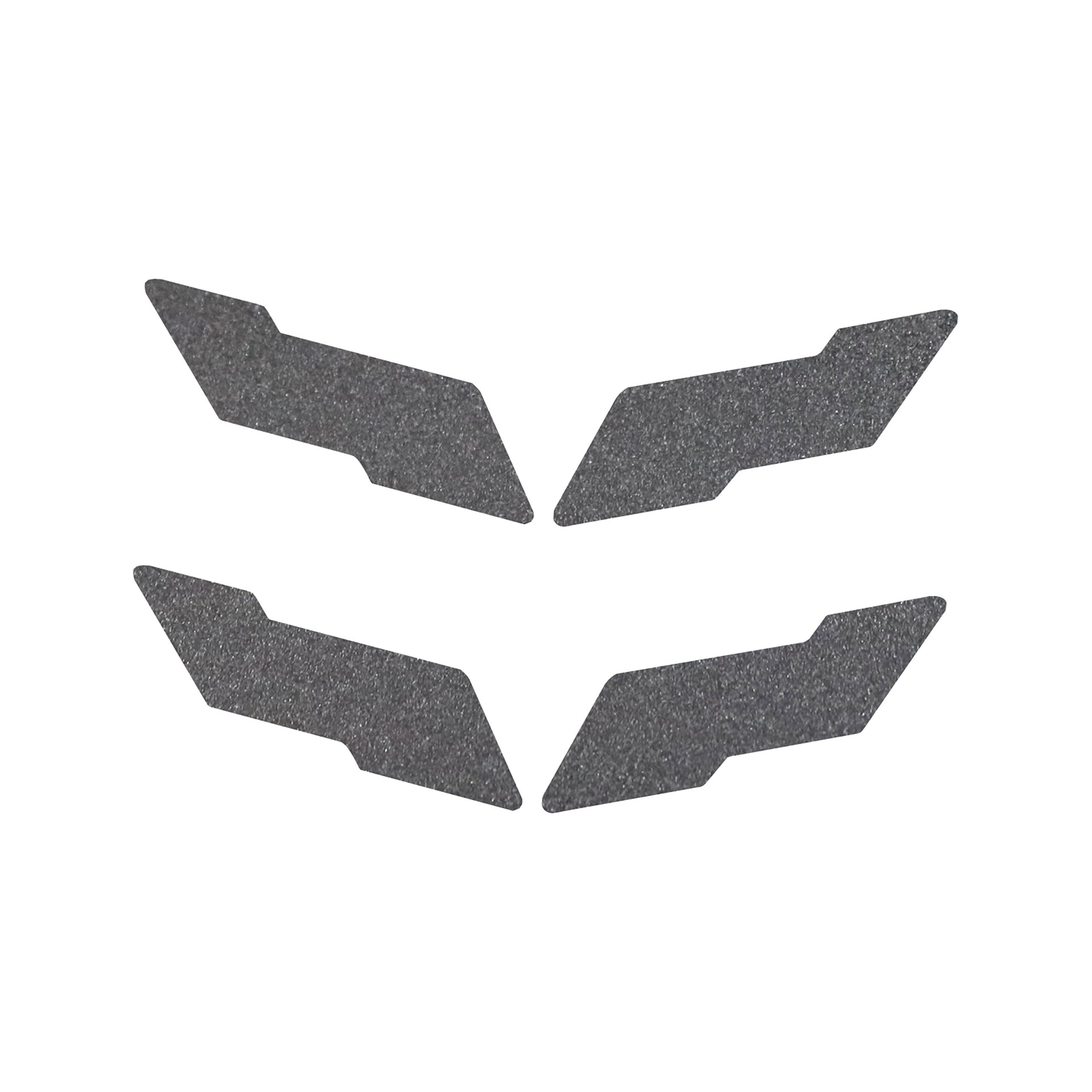 1997-2004 Corvette Vinyl Overlay Crossed Flags Emblem - Front & Rear - Gloss Metallic Pearl Black - CA-78099-Corvette-Store-Online