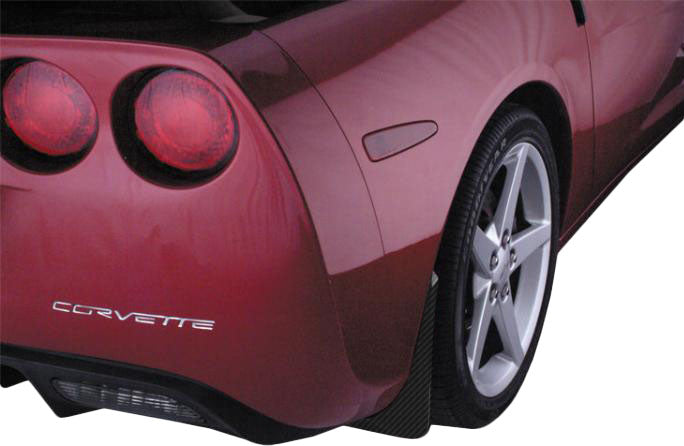 2005-2013 Corvette Hydro Carbon Molded Splash Guard Set - Gloss Clear Finish - CA-78108-Corvette-Store-Online