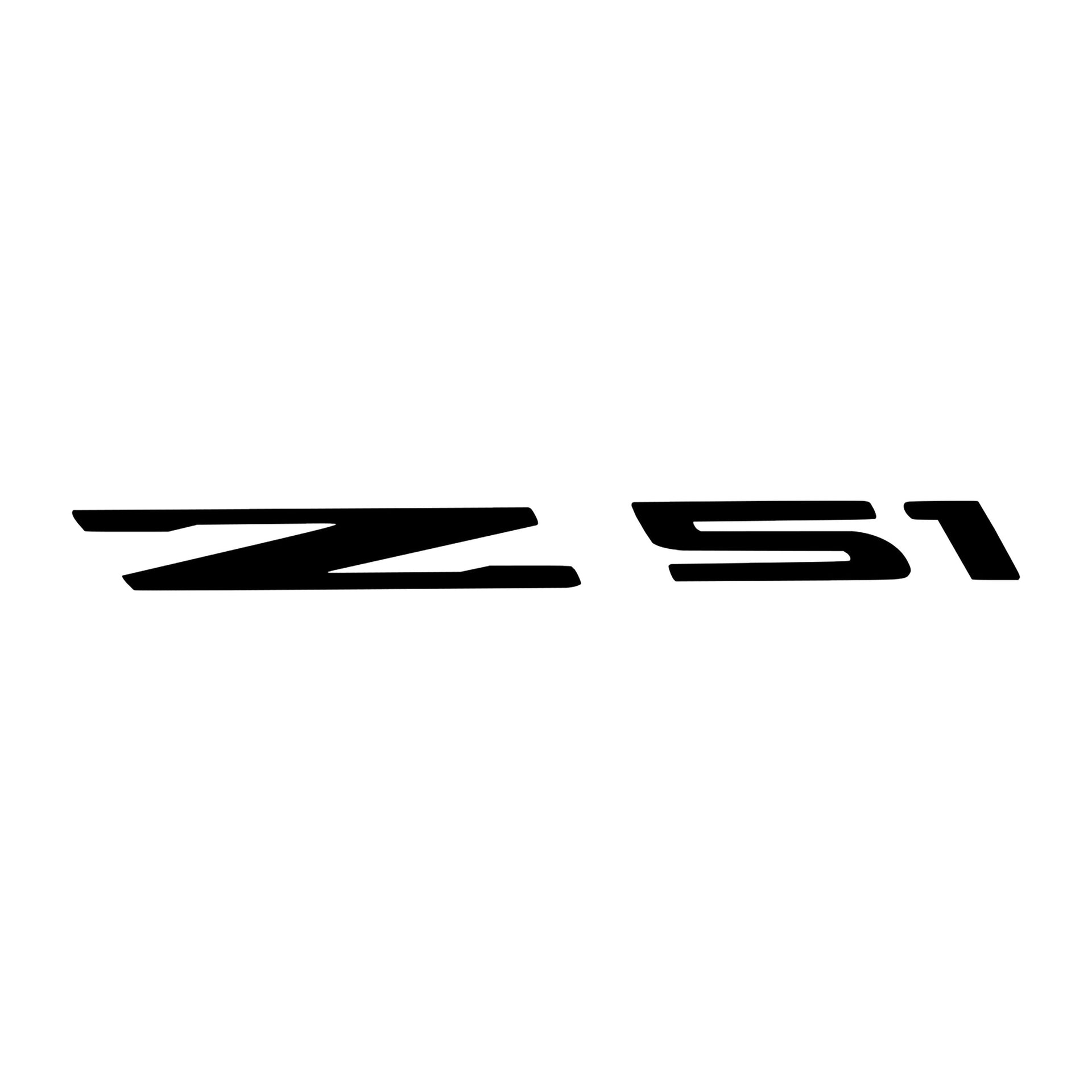 2014-2019 Corvette Windshield Decal - Z51 Logo Gloss Black - CA-78242-Corvette-Store-Online