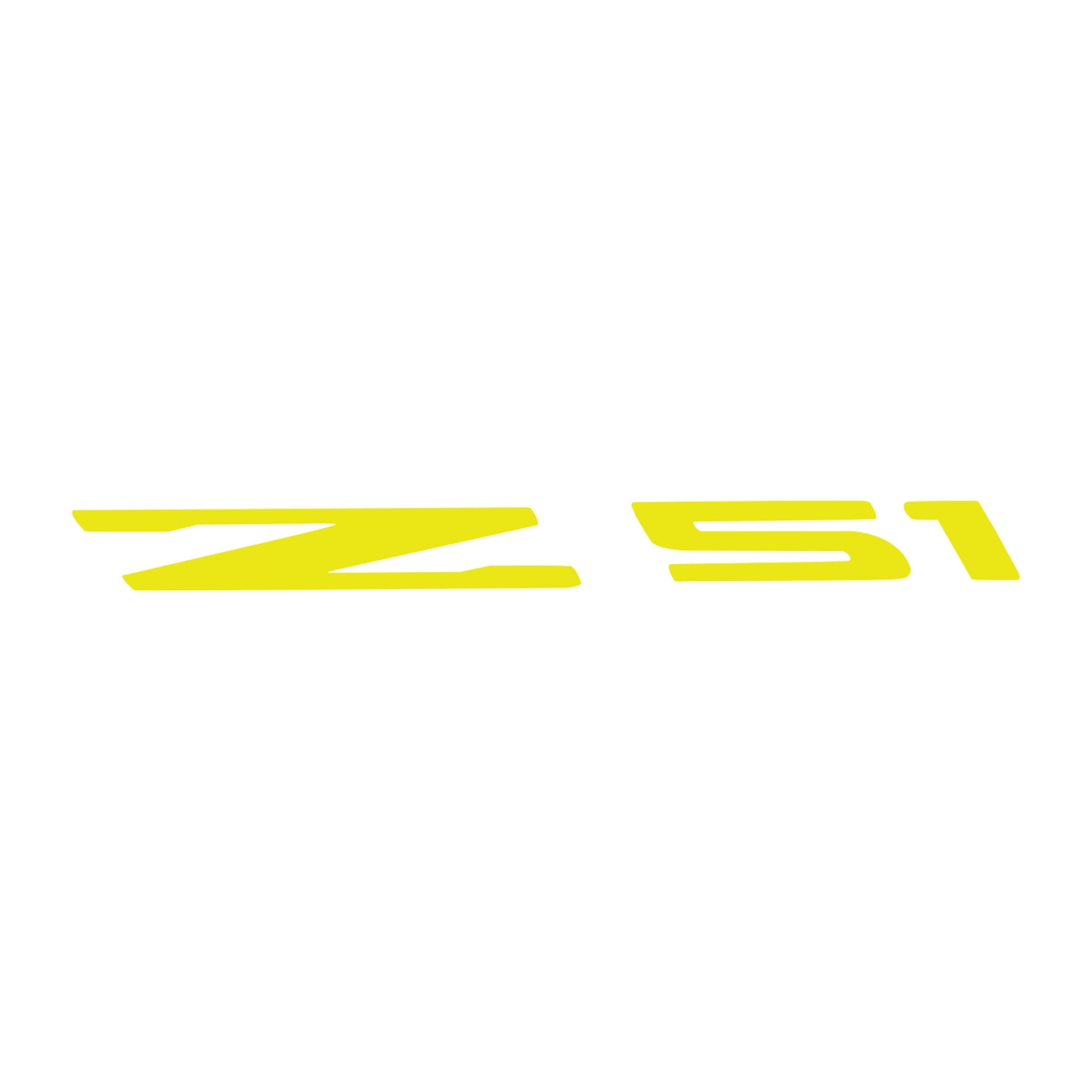 2014-2019 Corvette Windshield Decal - Z51 Logo Gloss Yellow - CA-78247-Corvette-Store-Online