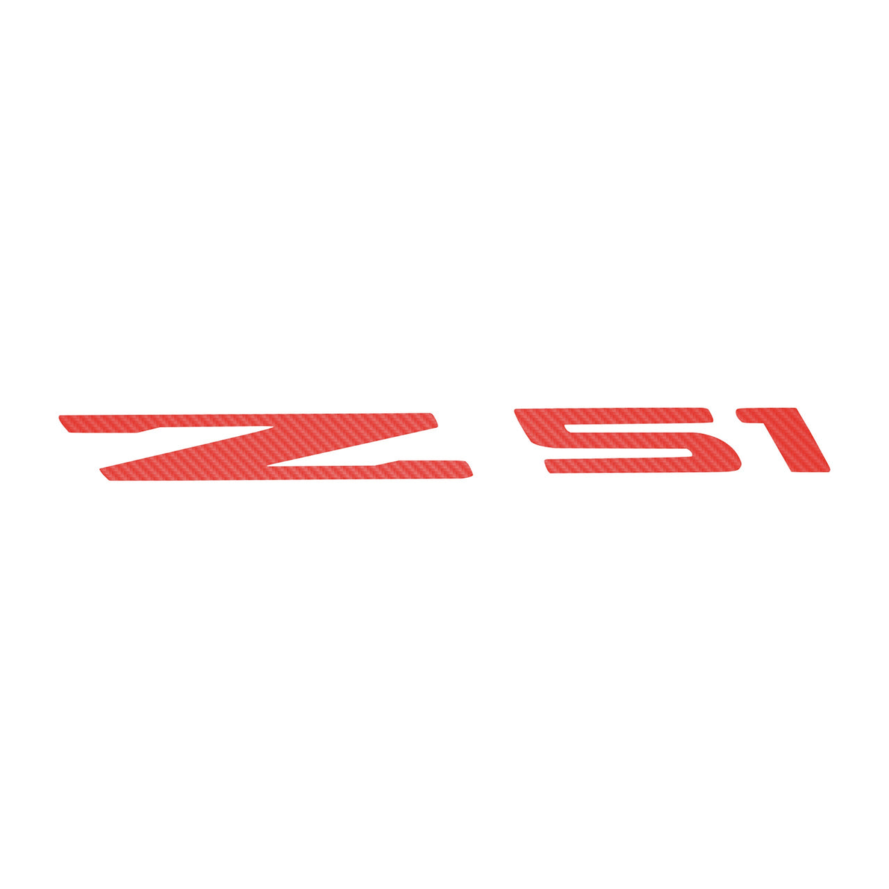 2014-2019 Corvette Windshield Decal - Z51 Logo Red Gloss Carbon Fiber - CA-78249-Corvette-Store-Online