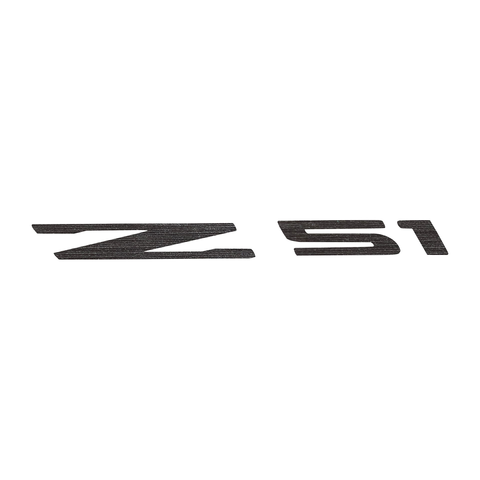 2014-2019 Corvette Windshield Decal - Z51 Logo Gunmetal Brushed Steel - CA-78250-Corvette-Store-Online