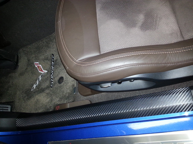 2014-2019 Corvette Vinyl Door Sill Protection - Accent Overlay Gloss Tension Blue - CA-78253-Corvette-Store-Online