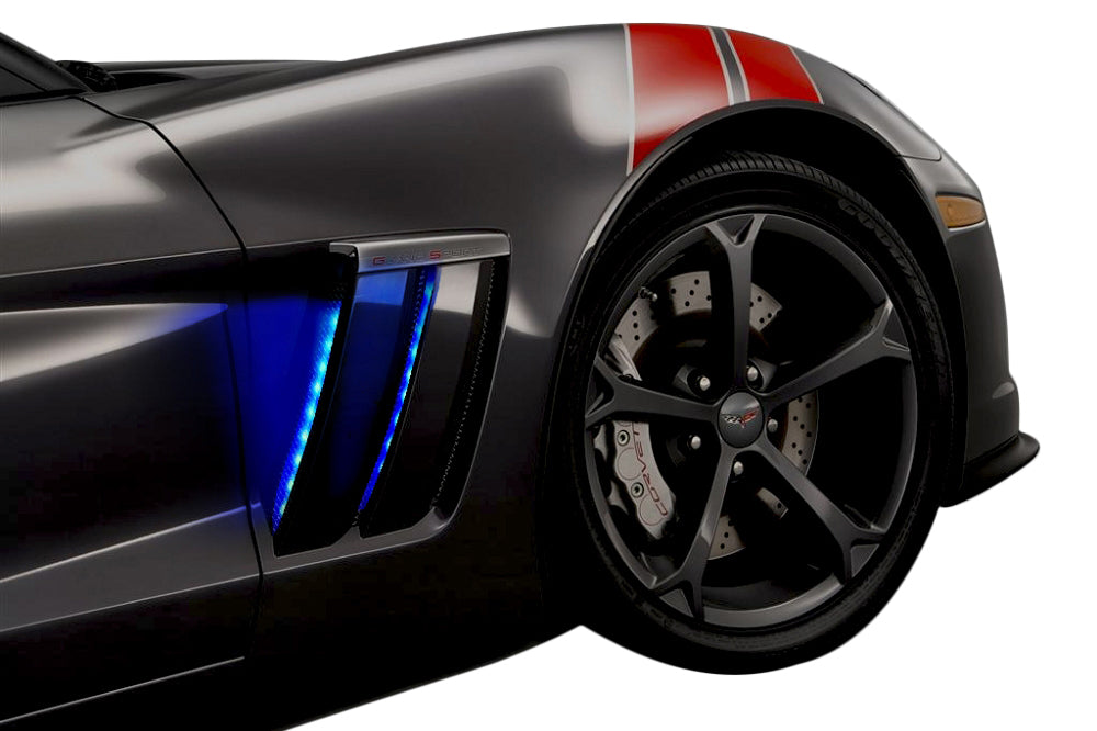 2010-2013 Corvette LED Fender Cove Lighting Kit - 4Pc Red W/ Switch - CA-78312-Corvette-Store-Online