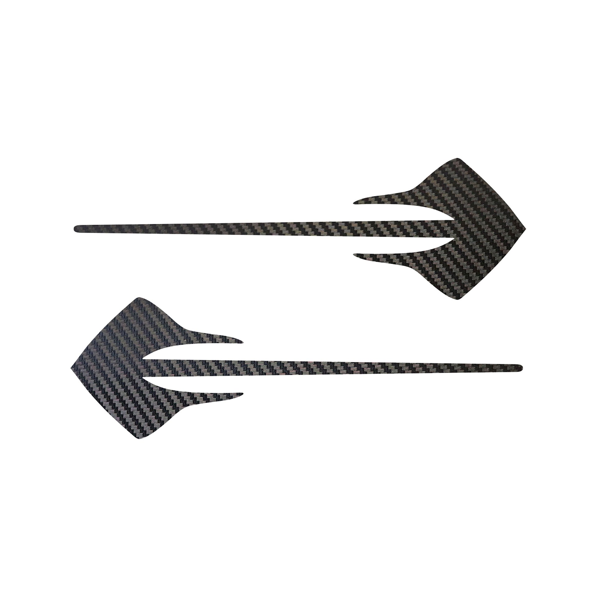 2014-2019 Corvette Stingray Fender Emblems Shadow Complete Decal Black Carbon Fiber - CA-78357-Corvette-Store-Online