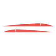 2014-2019 Corvette Side Door Stripes - Pair Red Gloss Carbon Fiber - CA-78368-Corvette-Store-Online