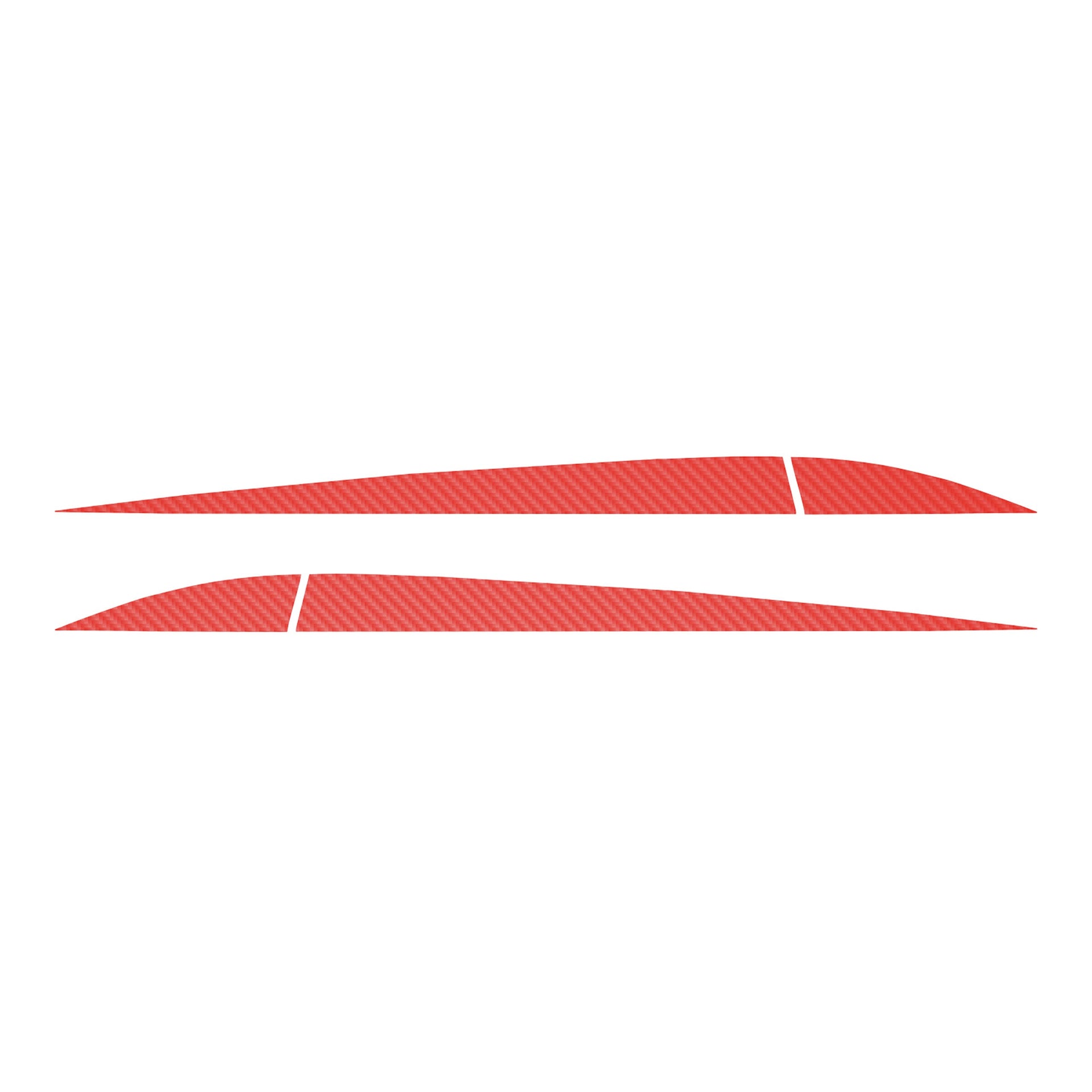 2014-2019 Corvette Side Door Stripes - Pair Red Gloss Carbon Fiber - CA-78368-Corvette-Store-Online