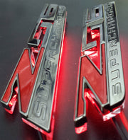 2015-2019 Corvette Factory LED Side Fender Emblem Lighting Effects - Pair Red - CA-78372-Corvette-Store-Online