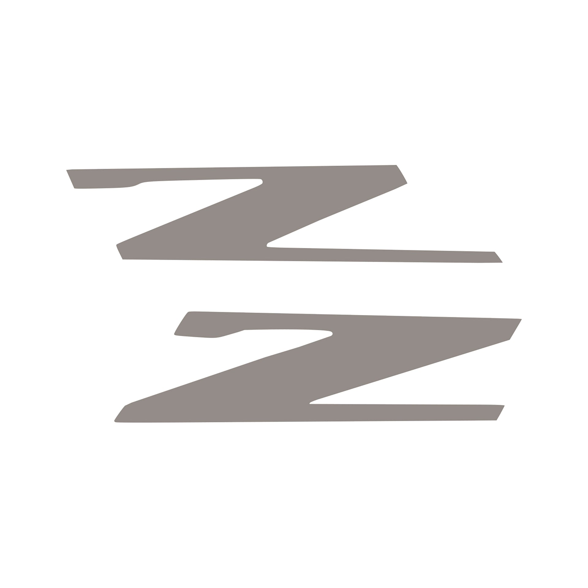 2015-2019 Corvette Vinyl Letter Z Overlay Emblem Inserts Pair Gloss Silver - CA-78446-Corvette-Store-Online