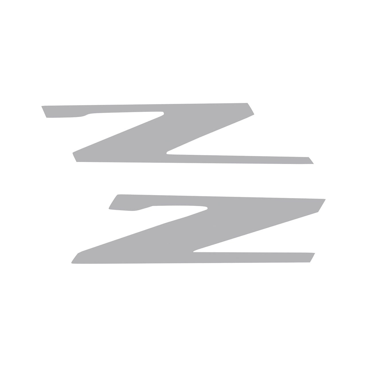 2015-2019 Corvette Vinyl Letter Z Overlay Emblem Inserts Pair Gloss Gray - CA-78447-Corvette-Store-Online